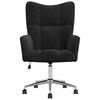 vidaXL Relaxing Chair with Wheel Black 69 x 61.5 x 102 cm Velvet