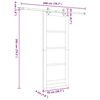 vidaXL Sliding Door White 78 x 202 cm Solid Pine Wood and Glass