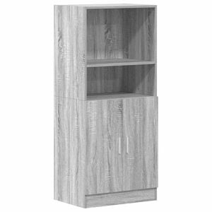 vidaXL Kitchen Cabinet Grey Sonoma 57x41.5x131.5 cm Engineered Wood