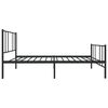 vidaXL Metal Bed Frame without Mattress with Footboard Black 90x190cm