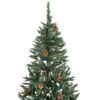 vidaXL Artificial Christmas Tree with Pine Cones and White Glitter 150 cm