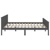 vidaXL Bed Frame without Mattress Dark Grey Solid Wood Pine 200x200 cm (322208+321990)