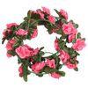 vidaXL Flower Garlands 6 pcs Red Pink 240 cm