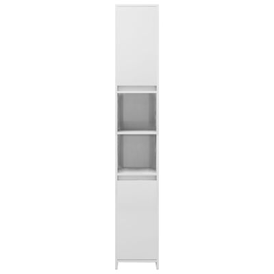 vidaXL 4 Piece Bathroom Furniture Set High Gloss White Engineered Wood