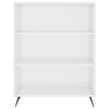 vidaXL Bookcase High Gloss White 69.5x32.5x90 cm Engineered Wood