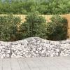 vidaXL Arched Gabion Baskets 8 pcs 200x50x60/80 cm Galvanised Iron