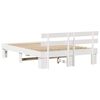 vidaXL Bed Frame with Headboard White 160 x 200 cm Solid Pine Wood