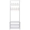 vidaXL Clothes Rack with Shoe Storage 68x32x182.5 cm White