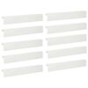vidaXL Garden Cover Profile 10 pcs 100 x 10 x 15 cm Steel White