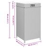 vidaXL Trash Bin Brown 40x40x80 cm Poly Rattan