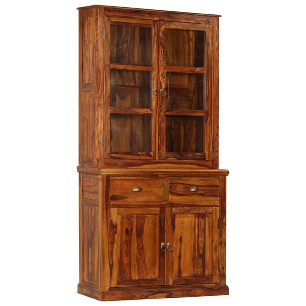 vidaXL Vitrine Cabinet Solid Wood 100x40x200 cm