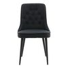 Venture Home Dining Chairs 2 pcs Velvet Deluxe Polyester Black