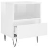 vidaXL Bedside Cabinets 2 pcs High Gloss White 40x35x50 cm Engineered Wood