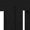 vidaXL Radiator Cover Black Oak 152 x 19 x 81.5 cm Engineered Wood