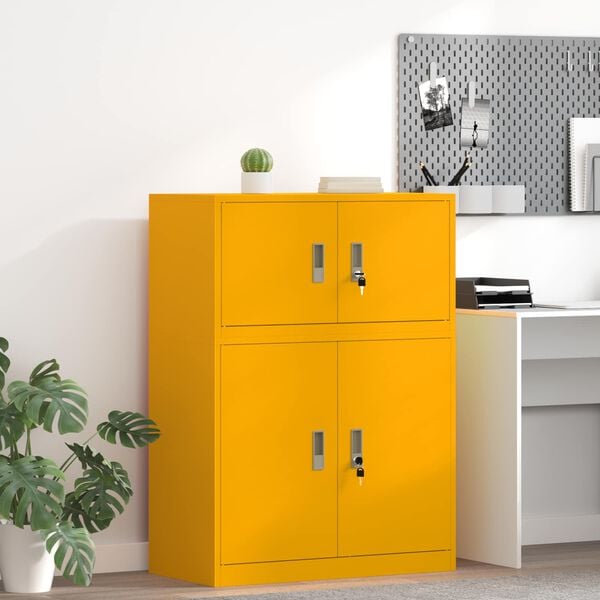 vidaXL Storage Cabinet with Storage Mustard Yellow 80 x 40 x 40 cm