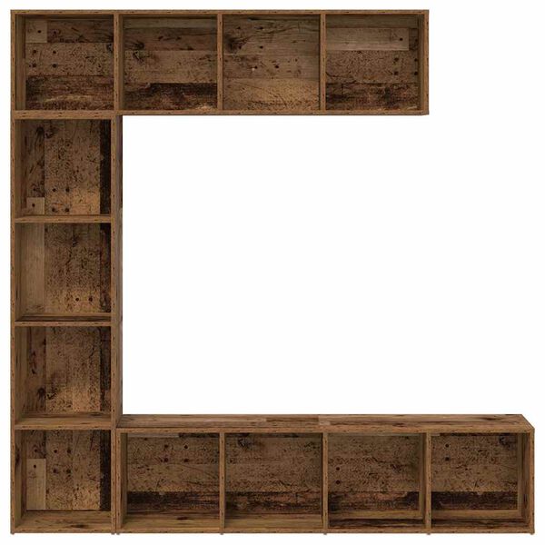 vidaXL Book Cabinets 3 pcs Old Wood Engineered Wood