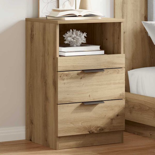 vidaXL Bedside Cabinet Artisan Oak 40x36x65 cm Engineered Wood