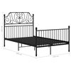 vidaXL Bed Frame without Mattress Black Metal 120x200 cm