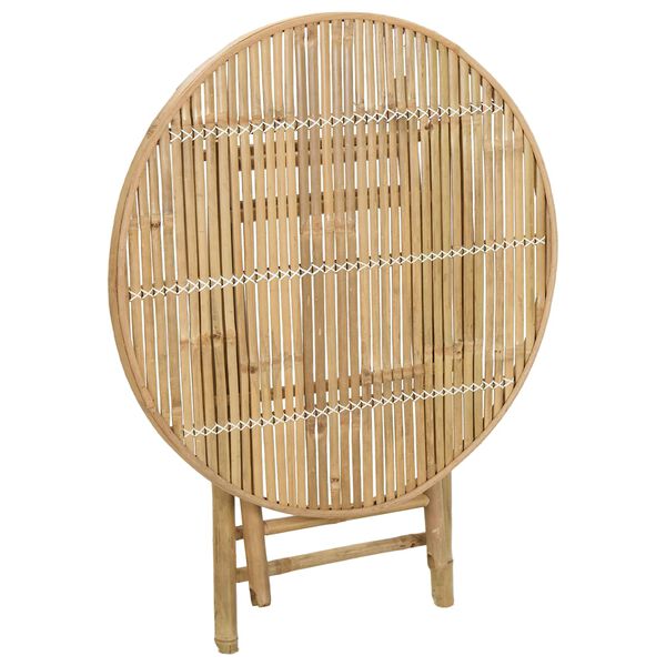 vidaXL Garden Table Natural 80 x 70 cm Bamboo