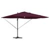 vidaXL Umbrella with LED Strip Lights Bordeaux Red 351 x 250 x 253 cm