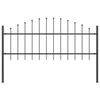 vidaXL Garden Fence 3 pcs Grey 170 x 115 cm Powder-Coated Steel