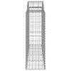 vidaXL Arched Gabion Baskets 9 pcs 200x50x120/140 cm Galvanised Iron