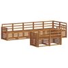vidaXL Outdoor Sofa Set 8 pcs Natural Polyester