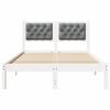vidaXL Bed Frame Light Grey 135 x 190 cm Solid Pine Wood