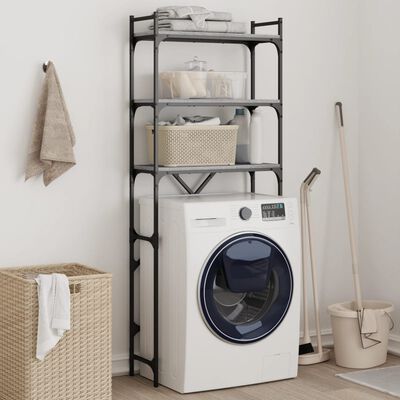 vidaXL Washing Machine Shelf Grey Sonoma 67x25x163 cm Engineered Wood