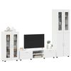 vidaXL TV Cabinet Set with Drawer FLORIN White Engineered Wood