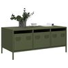vidaXL Coffee Table Olive Green 101.5x50x43.5 cm Cold-rolled Steel