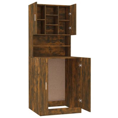 vidaXL Washing Machine Cabinet Smoked Oak Engineered Wood