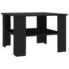 vidaXL Coffee Table | Black | Engineered wood | Small | Square | Modern