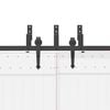 vidaXL Sliding Door Hardware Kit 152,5 cm Steel Black