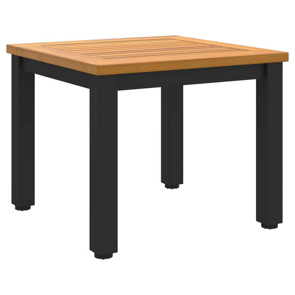 vidaXL Outdoor Table Natural and Black 45 x 45 x 38 cm