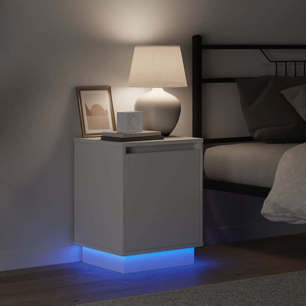 vidaXL Bedside Cabinet White 39 x 34.5 x 50 cm Engineered wood