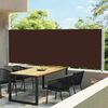 vidaXL Patio Retractable Side Awning 160x600 cm Brown
