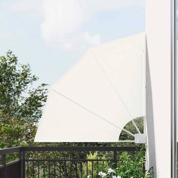 vidaXL Balcony Privacy Screen Cream 115 x 115 cm Polyester