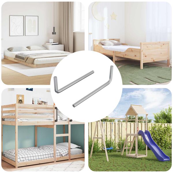 vidaXL Hex Key 2 pcs Silver 20 x 52 mm Steel