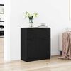 vidaXL Sideboard with Drawer Black Oak 60 x 30 x 70 cm Engineered Wood