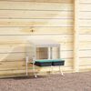 vidaXL Chicken Nesting Box 2 Compartments with Legs Galvanised Steel