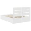 vidaXL Bed Frame with Drawer White 150 x 200 cm Engineered Wood