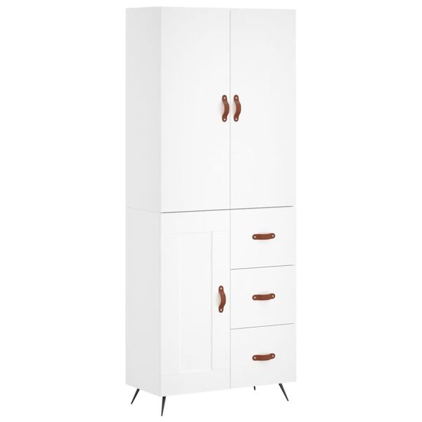 vidaXL Highboard White 69.5x34x180 cm Engineered Wood