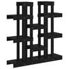 vidaXL Plant Stand Black 104,5x25x109,5 cm Solid Wood Pine