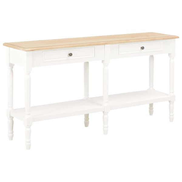 vidaXL Table with Drawer White Wood