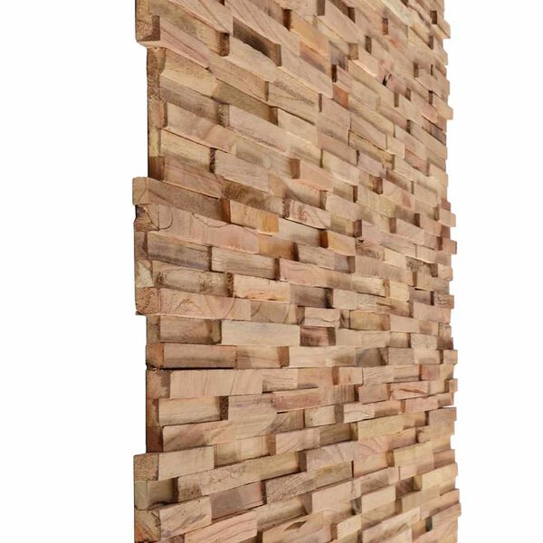 vidaXL 3D Wall Cladding Panels 10 pcs 1.08 m² Solid Teak Wood