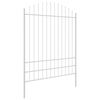 vidaXL Garden Fence 5 pcs White 170 x 225 cm Powder-Coated Steel