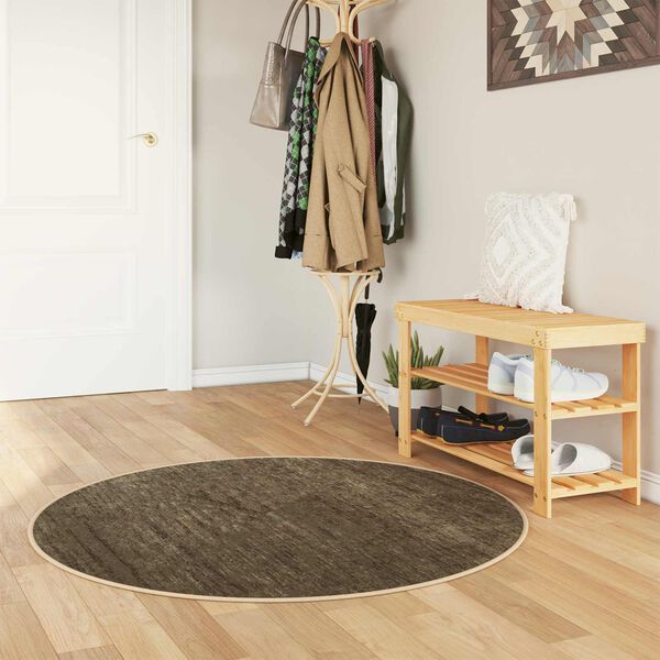 vidaXL Rug Runner MARSA Forest Green &Oslash; 120 cm Polyester and PVC