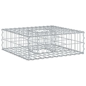 vidaXL Gabion Raised Bed Silver