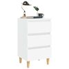 vidaXL Bed Cabinets with Solid Wood Legs 2 pcs White 40x35x69 cm